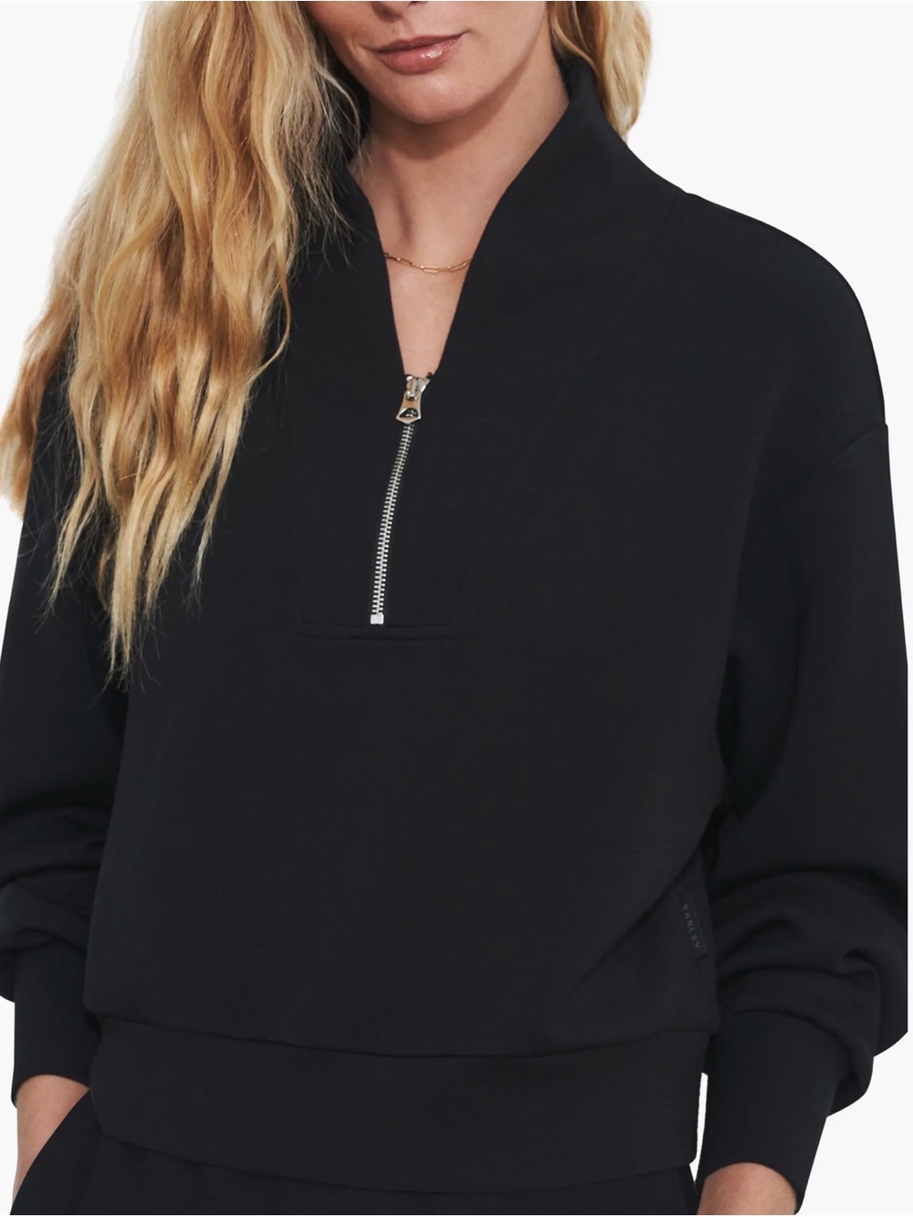 Varley Davidson Woven Half Zip Sweatshirt Black XXS